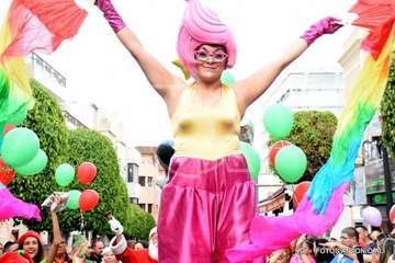 Papá Noel recibe el cariño de cientos de niños de Telde (Foto Antonio Alí y TA)
